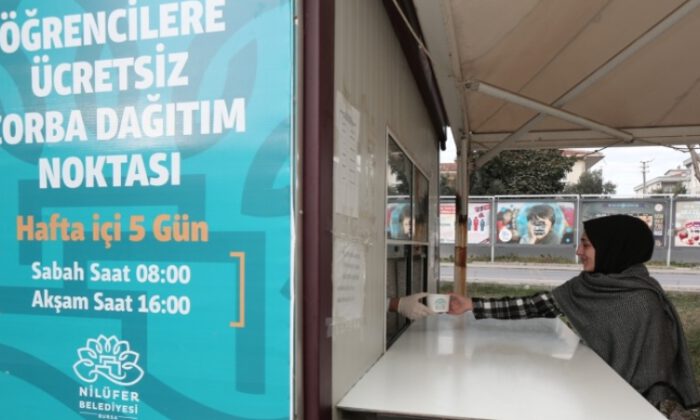 Nilüfer Belediyesi’nden öğrencilere çorba…